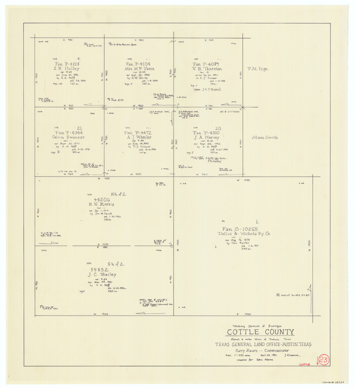 68333, Cottle County Working Sketch 23, General Map Collection