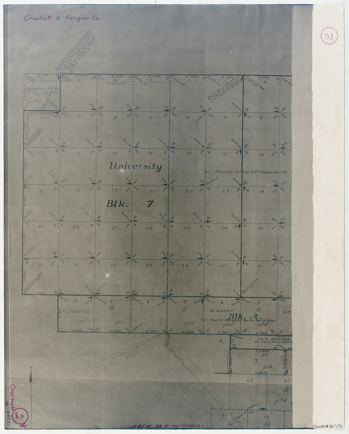 68335, Crockett County Working Sketch 2, General Map Collection