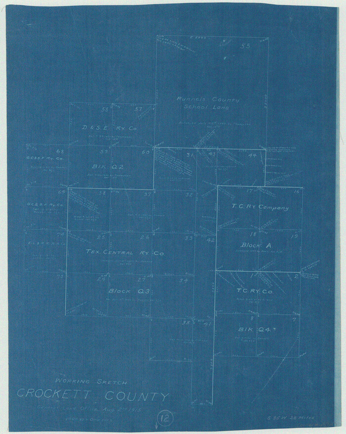 68345, Crockett County Working Sketch 12, General Map Collection