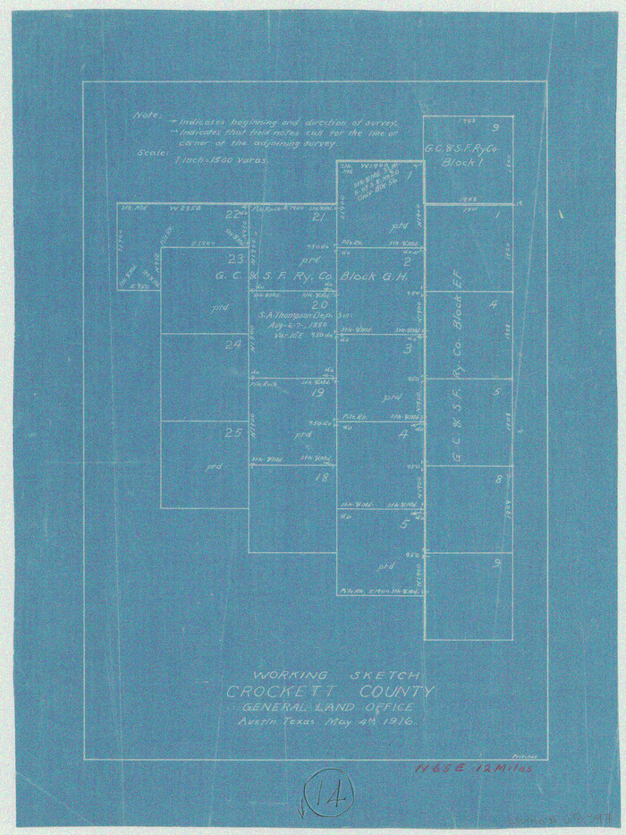 68347, Crockett County Working Sketch 14, General Map Collection