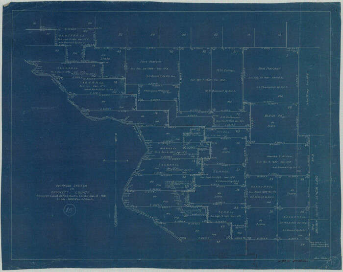 68348, Crockett County Working Sketch 15, General Map Collection