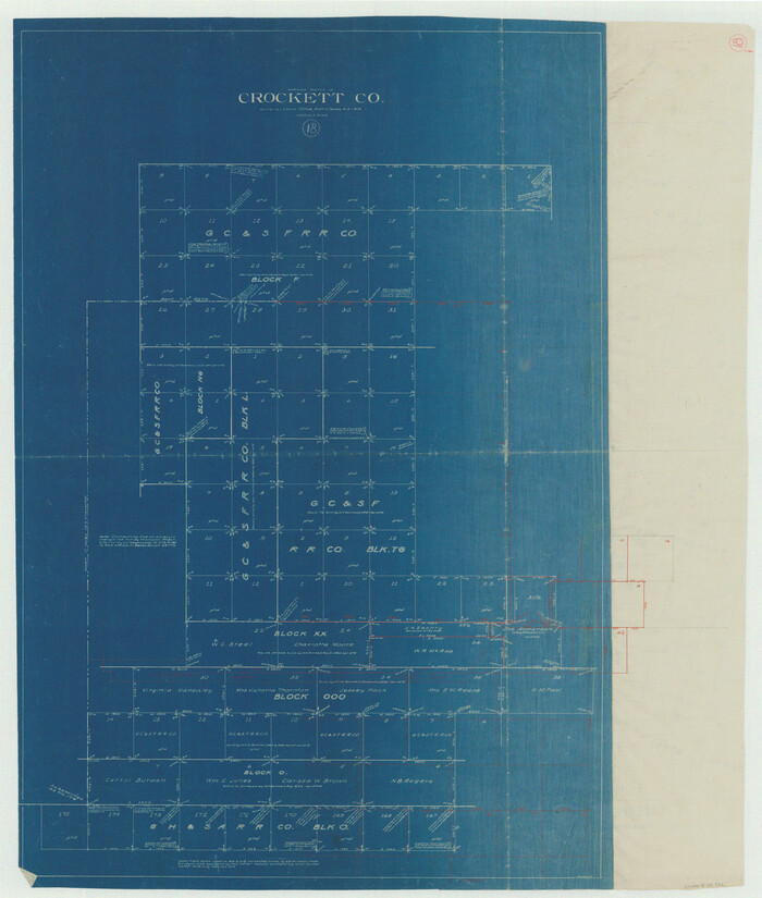 68351, Crockett County Working Sketch 18, General Map Collection
