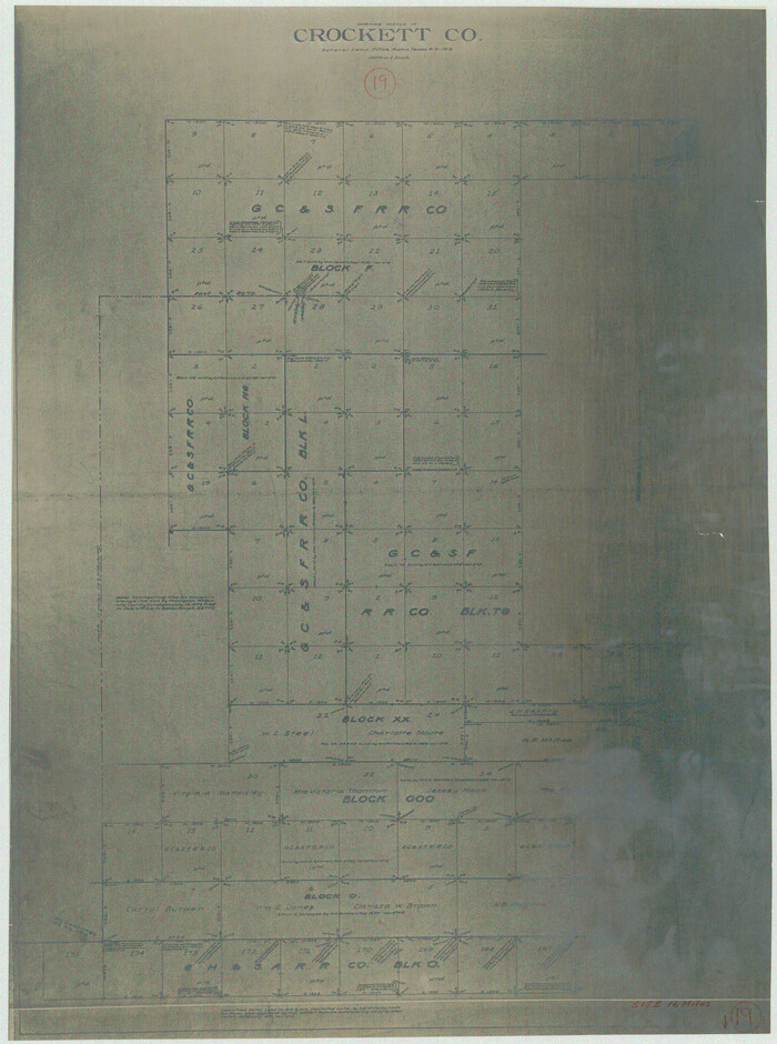 68352, Crockett County Working Sketch 19, General Map Collection