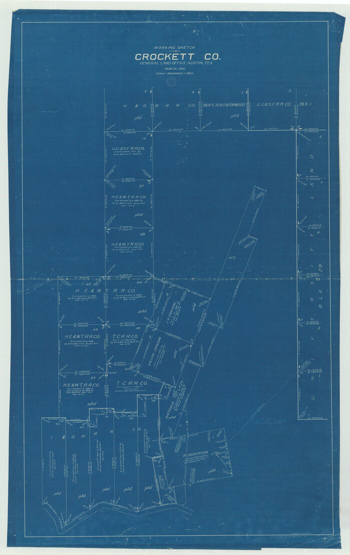 68353, Crockett County Working Sketch 20, General Map Collection