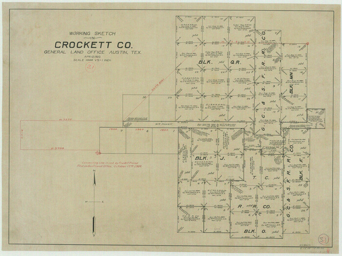 68354, Crockett County Working Sketch 21, General Map Collection