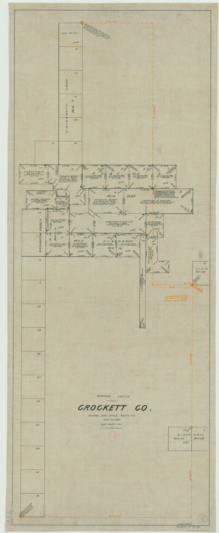 68357, Crockett County Working Sketch 24, General Map Collection