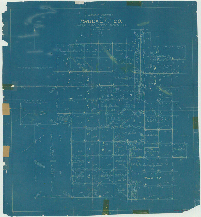 68360, Crockett County Working Sketch 27, General Map Collection