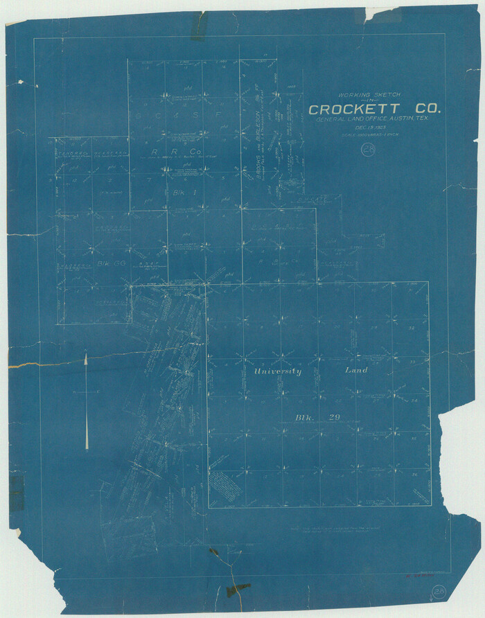 68361, Crockett County Working Sketch 28, General Map Collection