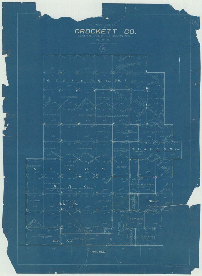 68363, Crockett County Working Sketch 30, General Map Collection