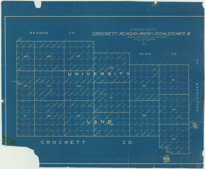 68366, Crockett County Working Sketch 33, General Map Collection
