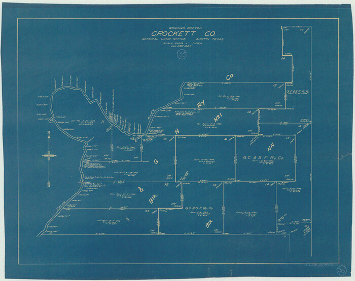 68368, Crockett County Working Sketch 35, General Map Collection