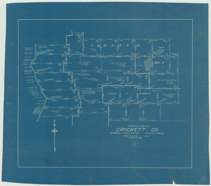 68374, Crockett County Working Sketch 41, General Map Collection