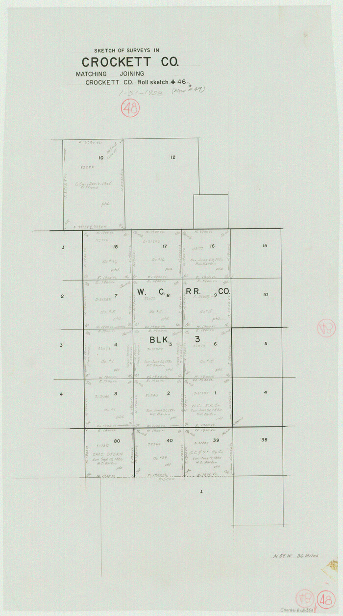 68381, Crockett County Working Sketch 48, General Map Collection