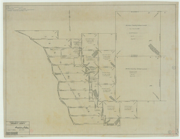 68384, Crockett County Working Sketch 51, General Map Collection