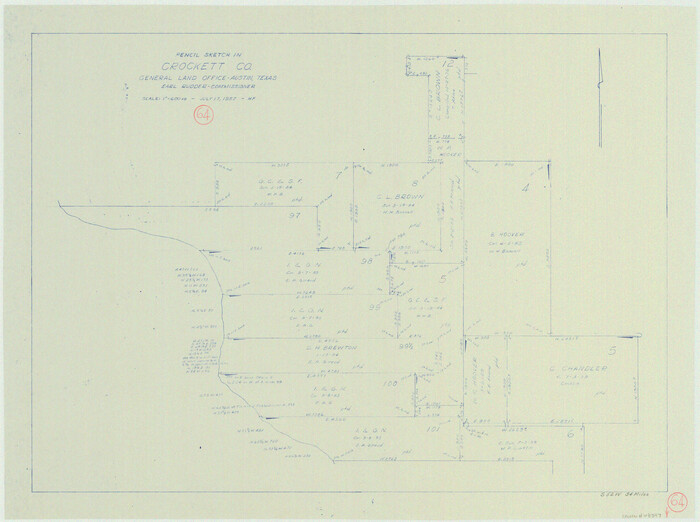 68397, Crockett County Working Sketch 64, General Map Collection