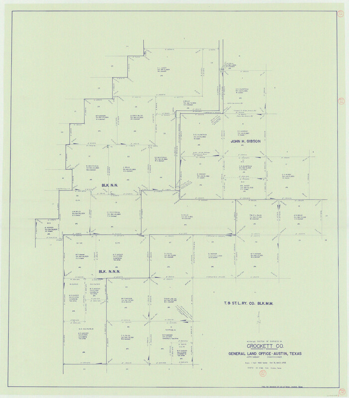 68405, Crockett County Working Sketch 72, General Map Collection