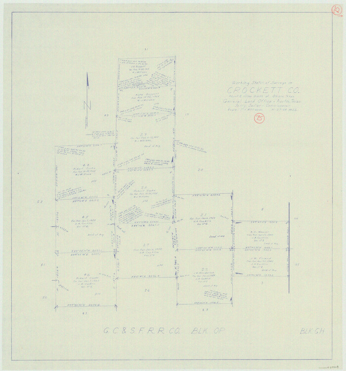 68408, Crockett County Working Sketch 75, General Map Collection