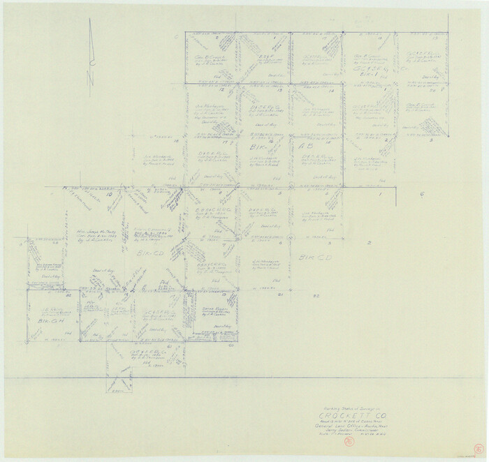 68409, Crockett County Working Sketch 76, General Map Collection