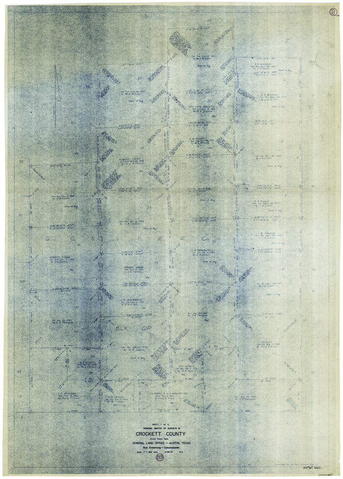 68416, Crockett County Working Sketch 83, General Map Collection
