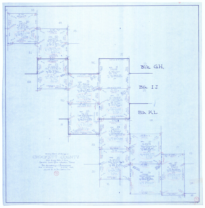 68424, Crockett County Working Sketch 91, General Map Collection