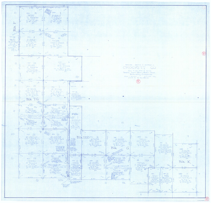 68425, Crockett County Working Sketch 92, General Map Collection