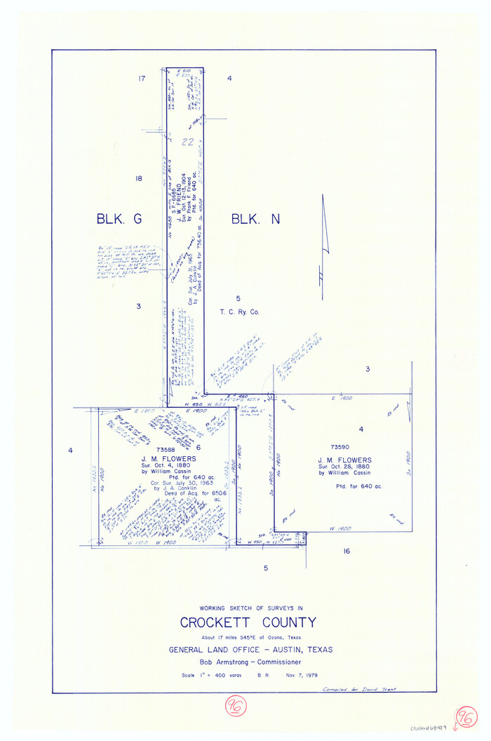 68429, Crockett County Working Sketch 96, General Map Collection
