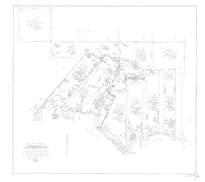 68433, Crockett County Working Sketch 100, General Map Collection