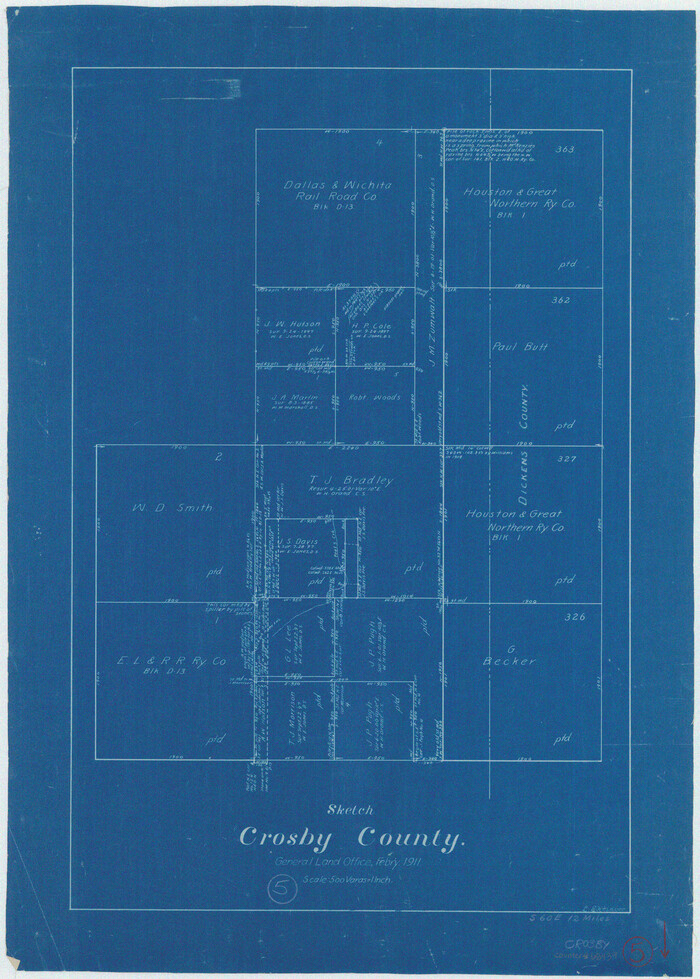68439, Crosby County Working Sketch 5, General Map Collection