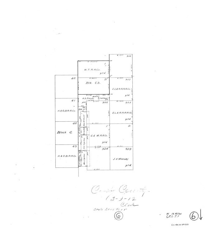 68440, Crosby County Working Sketch 6, General Map Collection