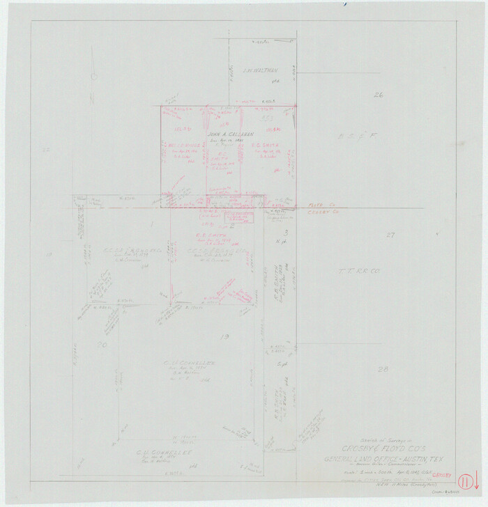 68445, Crosby County Working Sketch 11, General Map Collection
