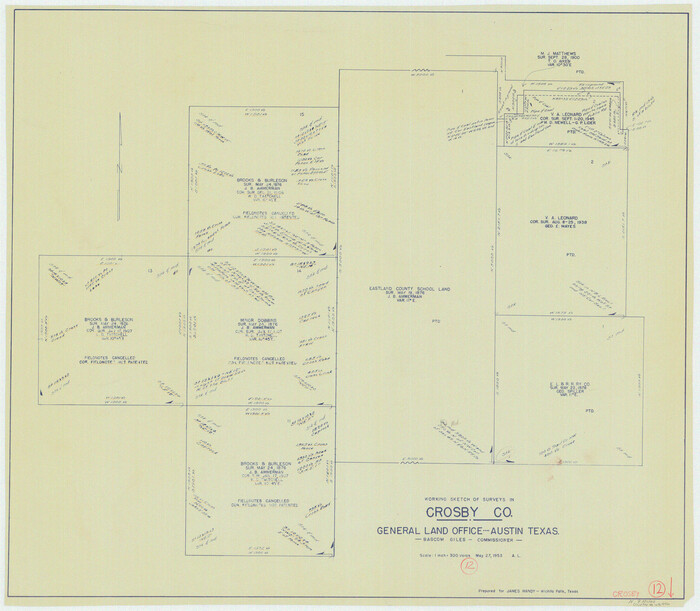 68446, Crosby County Working Sketch 12, General Map Collection