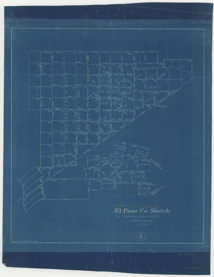 68457, Culberson County Working Sketch 5, General Map Collection