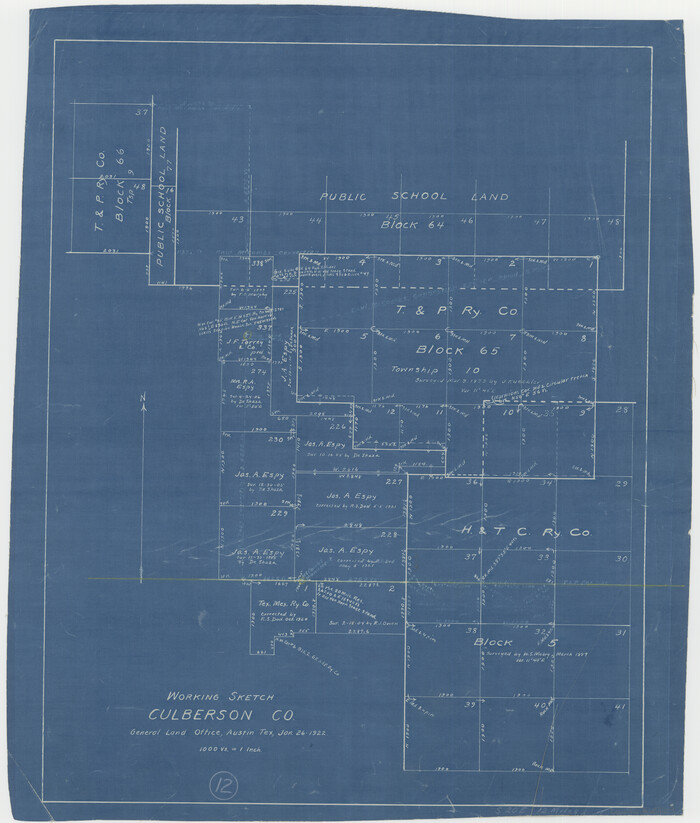 68464, Culberson County Working Sketch 12, General Map Collection