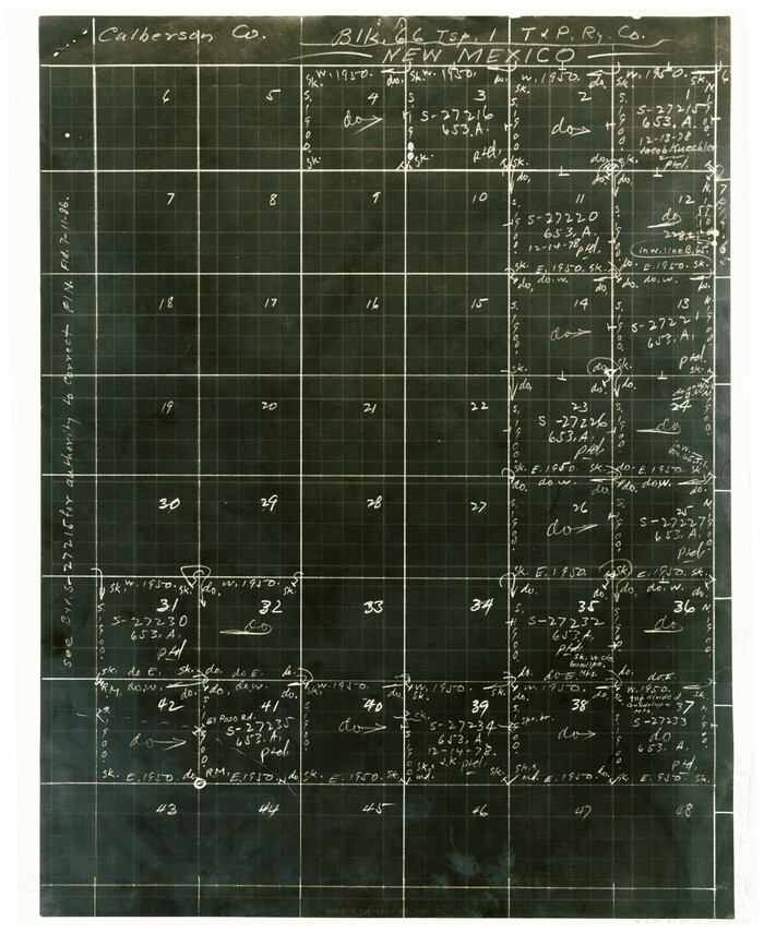 68474, Culberson County Working Sketch 22, General Map Collection
