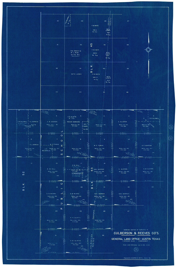 68479, Culberson County Working Sketch 26, General Map Collection
