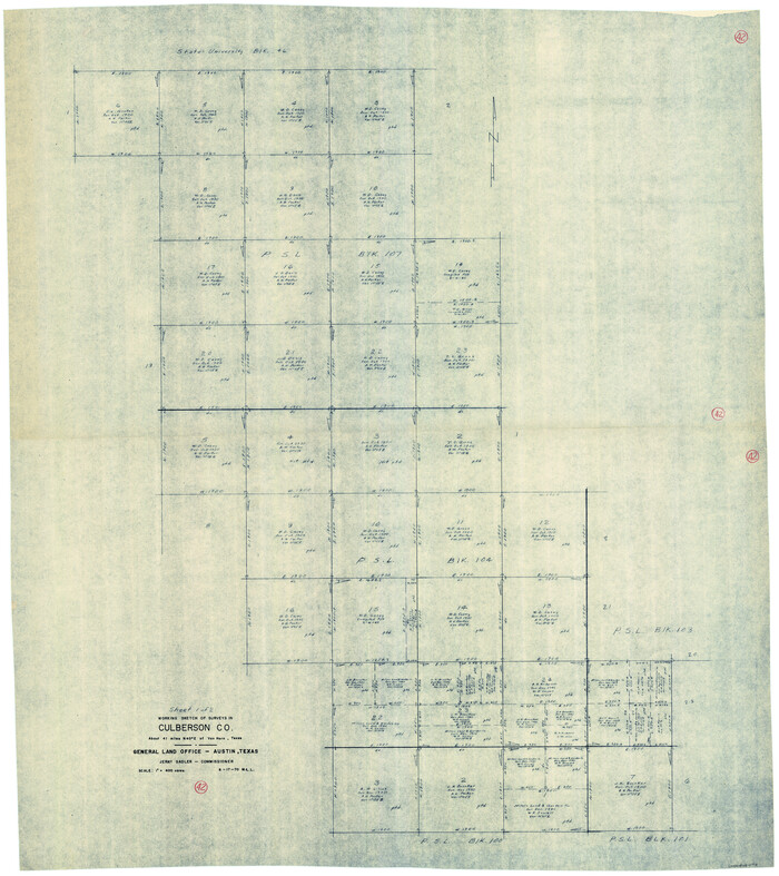 68496, Culberson County Working Sketch 42, General Map Collection

