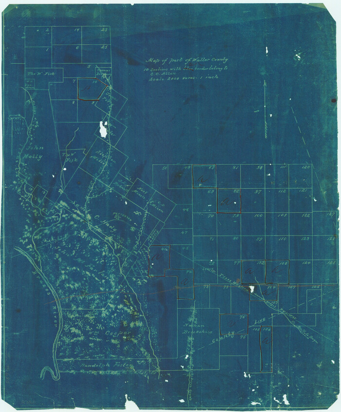 685, Map of part of Waller County, Maddox Collection
