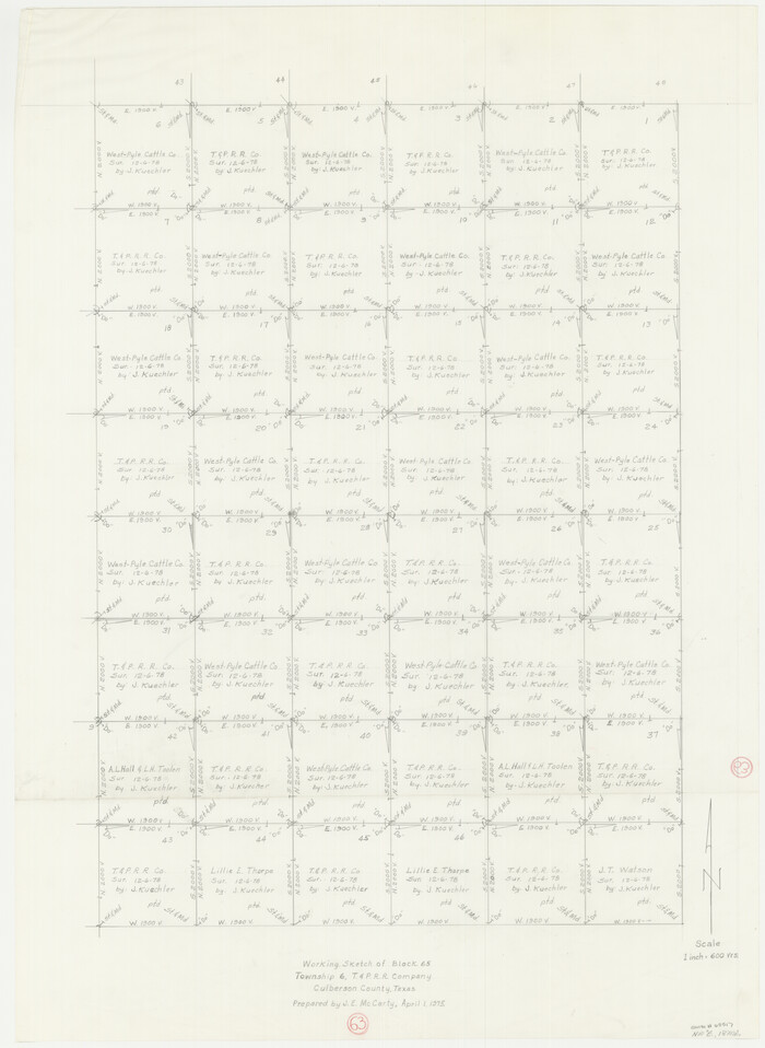 68517, Culberson County Working Sketch 63, General Map Collection