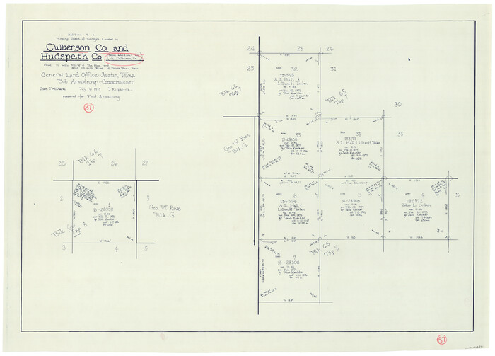 68541, Culberson County Working Sketch 87, General Map Collection
