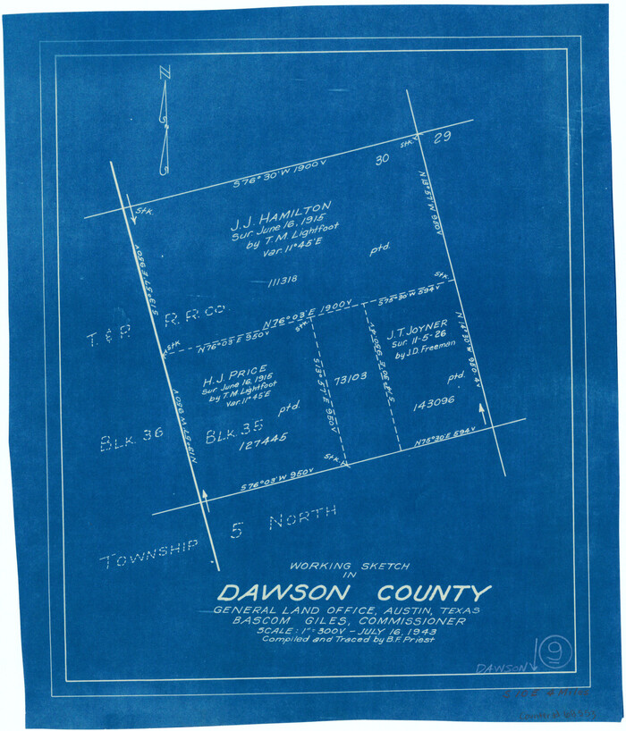 68553, Dawson County Working Sketch 9, General Map Collection