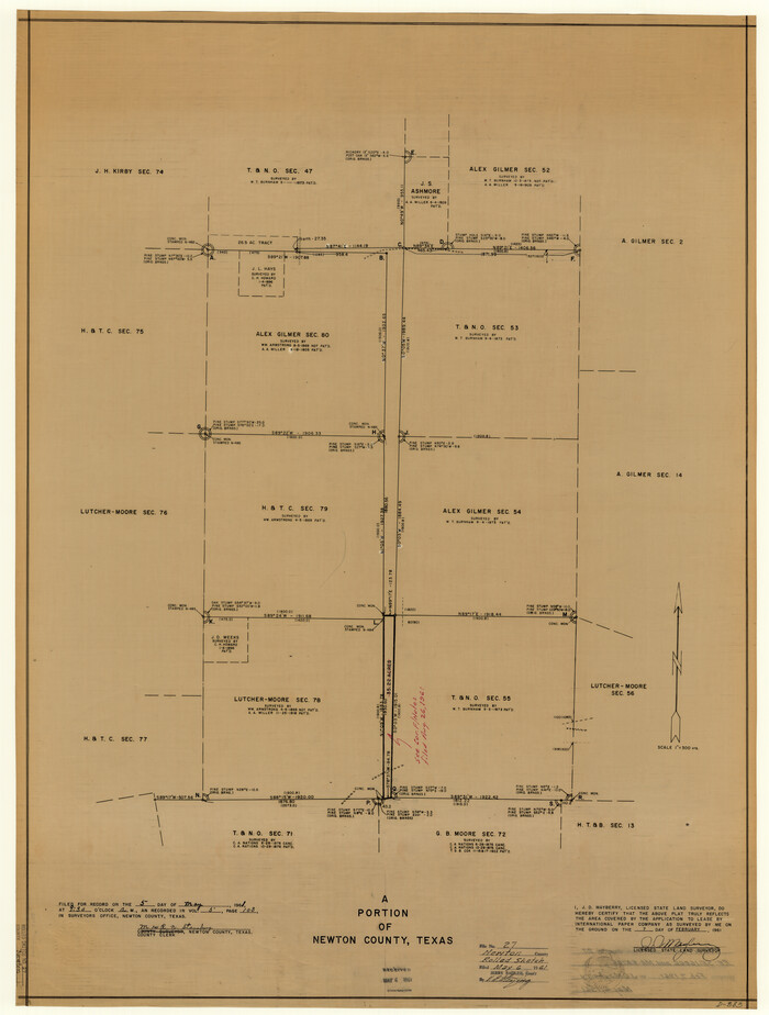 6856, Newton County Rolled Sketch 27, General Map Collection