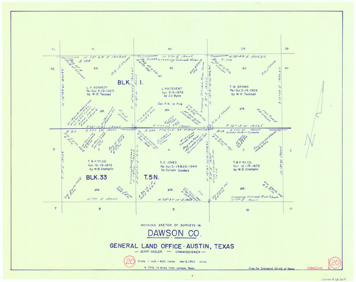 68564, Dawson County Working Sketch 20, General Map Collection
