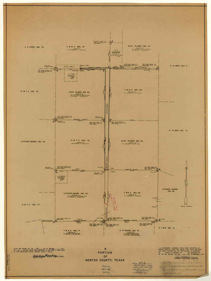 6857, Newton County Rolled Sketch 27A, General Map Collection