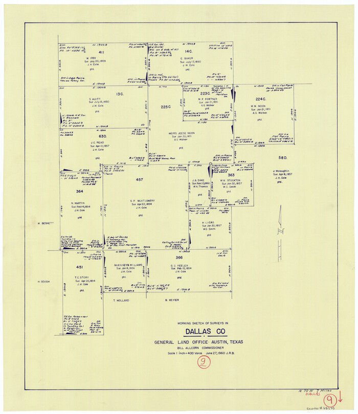 68575, Dallas County Working Sketch 9, General Map Collection