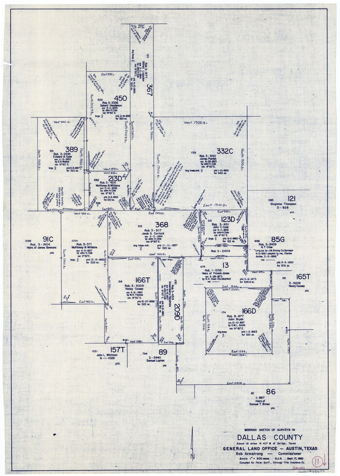 68577, Dallas County Working Sketch 11, General Map Collection