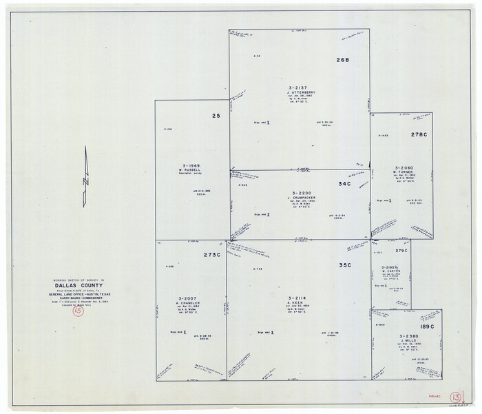 68579, Dallas County Working Sketch 13, General Map Collection
