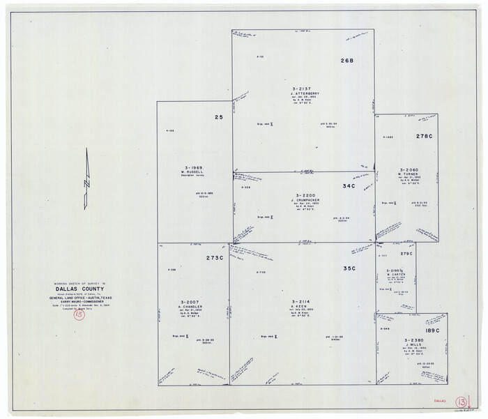 68579, Dallas County Working Sketch 13, General Map Collection