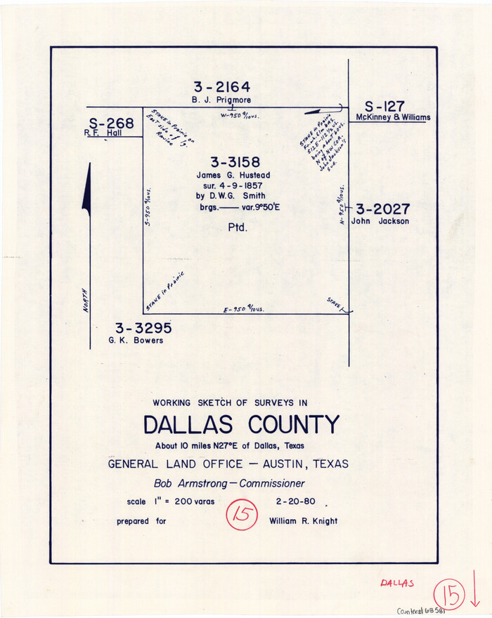 68581, Dallas County Working Sketch 15, General Map Collection