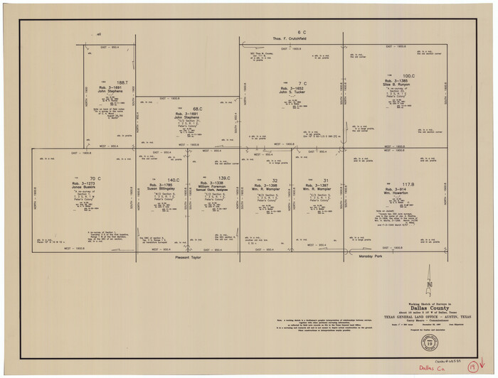 68585, Dallas County Working Sketch 19, General Map Collection
