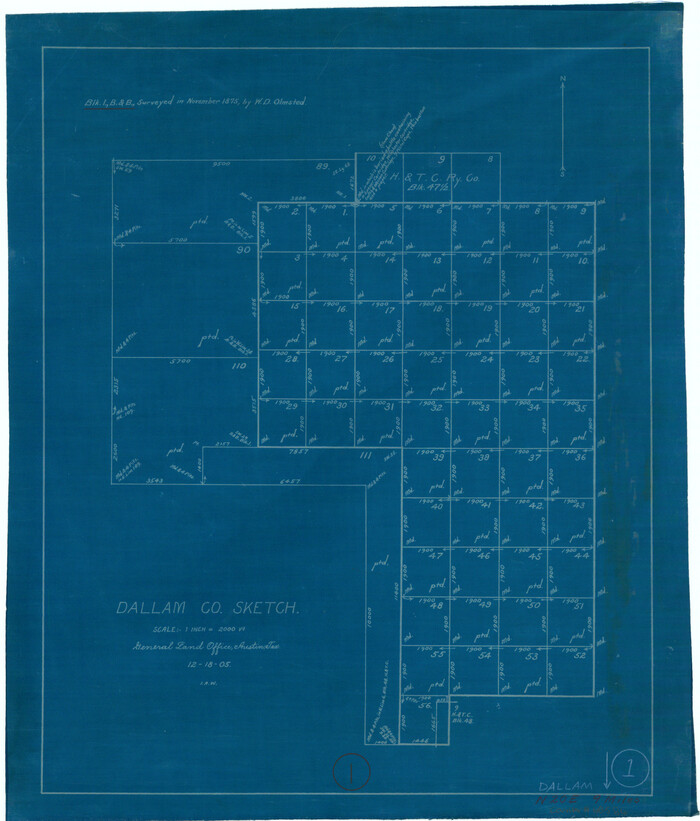 68586, Dallam County Working Sketch 1, General Map Collection